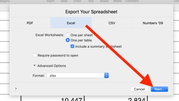 excel or numbers for mac